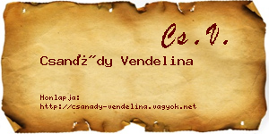 Csanády Vendelina névjegykártya